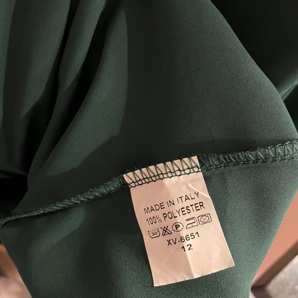 NWT Boohoo green & black blouse SIZE 12 - Picture 7 of 7